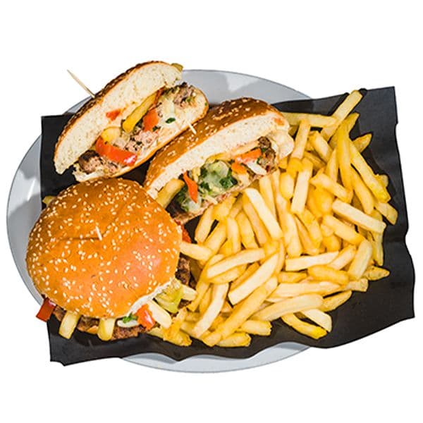 Chaplee Burger Combo with Fries & Pop
